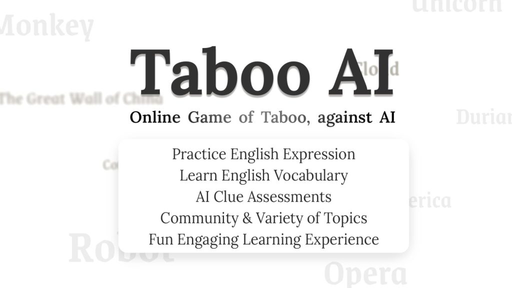 Taboo AI product cover