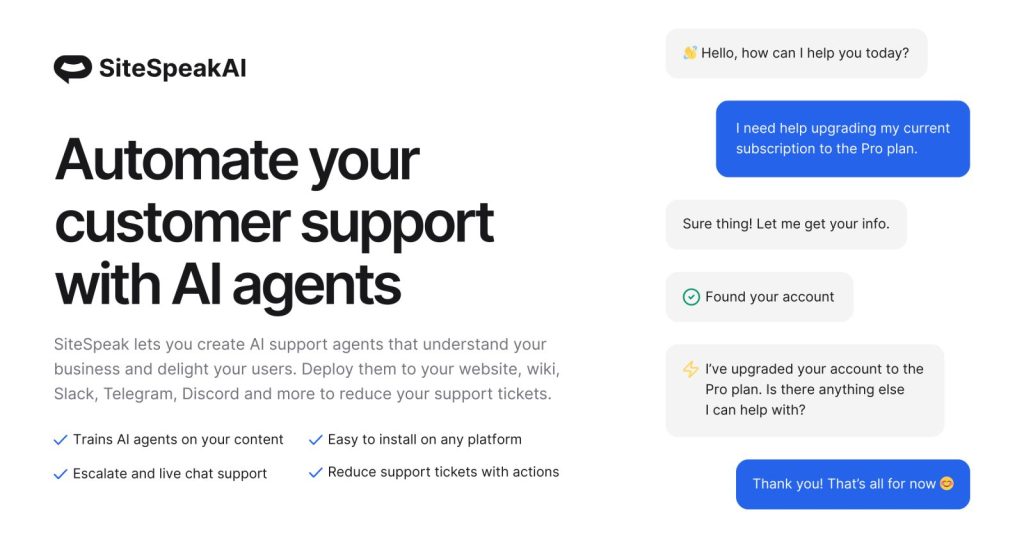 SiteSpeakAI product cover