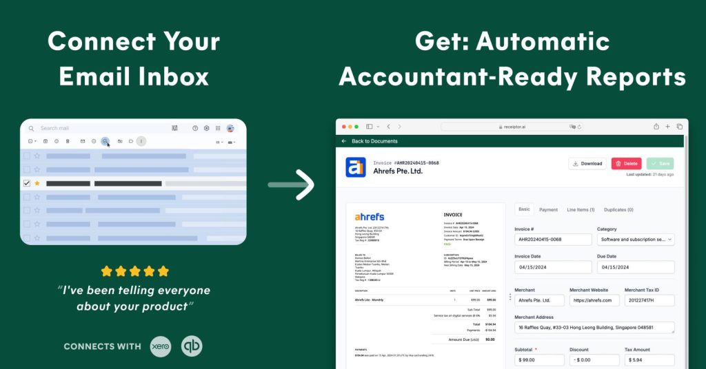 Receiptor product cover